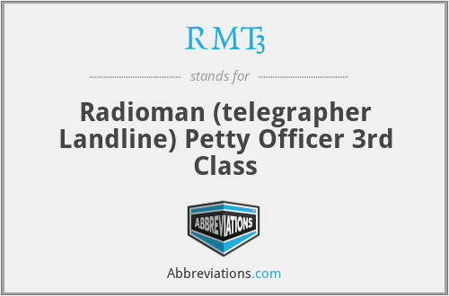 RMT3 - Radioman (telegrapher Landline) Petty Officer 3rd Class
