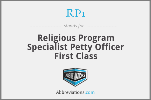RP1 - Religious Program Specialist Petty Officer First Class