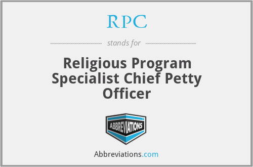 RPC - Religious Program Specialist Chief Petty Officer