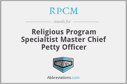 RPCM - Religious Program Specialtist Master Chief Petty Officer