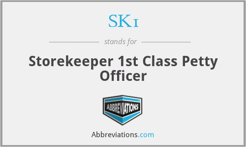 SK1 - Storekeeper 1st Class Petty Officer