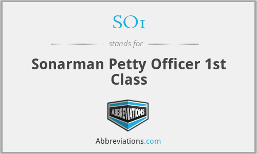 SO1 - Sonarman Petty Officer 1st Class