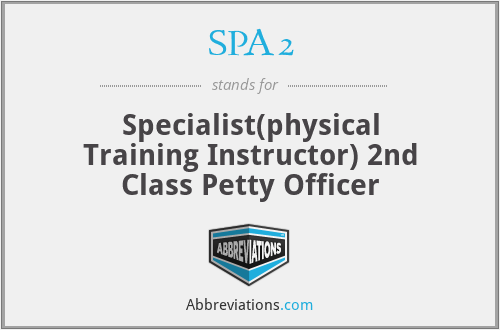 SPA2 - Specialist(physical Training Instructor) 2nd Class Petty Officer