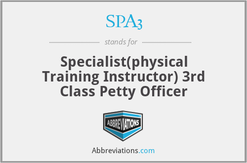 SPA3 - Specialist(physical Training Instructor) 3rd Class Petty Officer