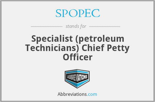 SPOPEC - Specialist (petroleum Technicians) Chief Petty Officer