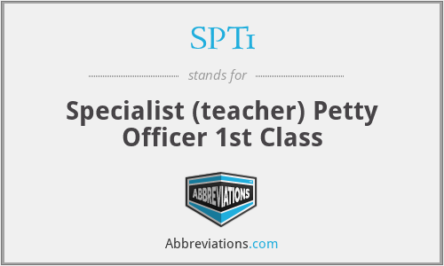 SPT1 - Specialist (teacher) Petty Officer 1st Class