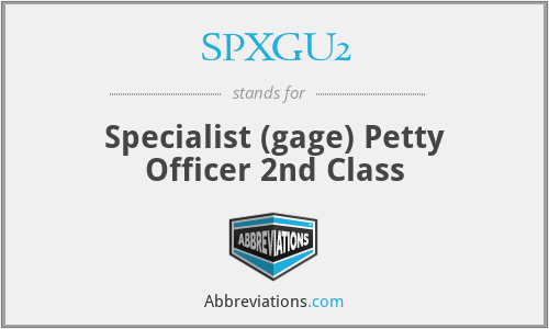 SPXGU2 - Specialist (gage) Petty Officer 2nd Class