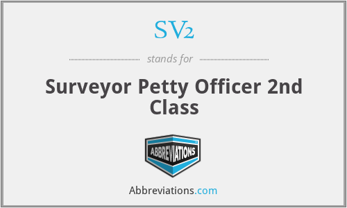 SV2 - Surveyor Petty Officer 2nd Class