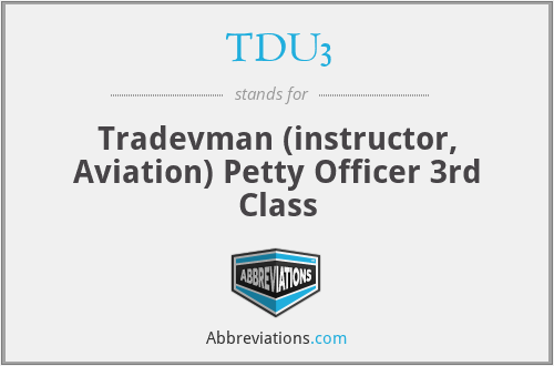 TDU3 - Tradevman (instructor, Aviation) Petty Officer 3rd Class