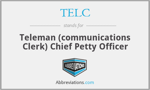 TELC - Teleman (communications Clerk) Chief Petty Officer