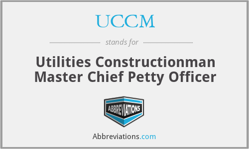 UCCM - Utilities Constructionman Master Chief Petty Officer