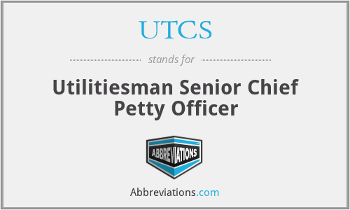 UTCS - Utilitiesman Senior Chief Petty Officer