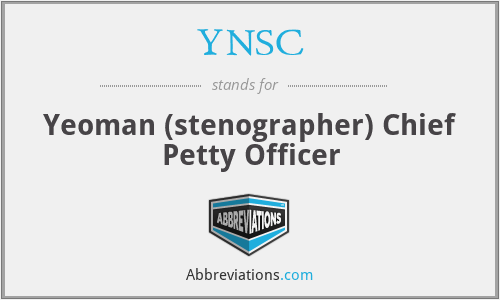 YNSC - Yeoman (stenographer) Chief Petty Officer