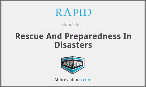 RAPID - Rescue And Preparedness In Disasters