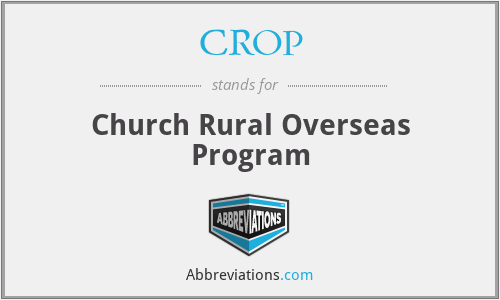 CROP - Church Rural Overseas Program