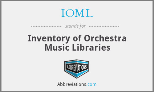 IOML - Inventory of Orchestra Music Libraries