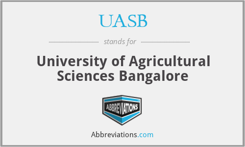UASB - University of Agricultural Sciences Bangalore