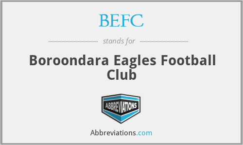 BEFC - Boroondara Eagles Football Club