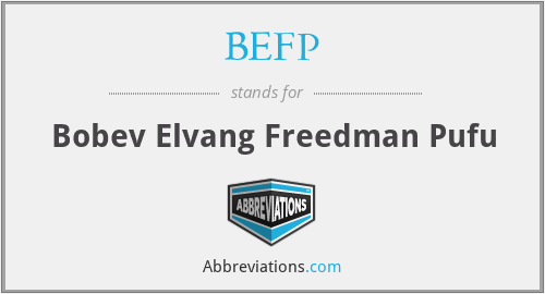 BEFP - Bobev Elvang Freedman Pufu
