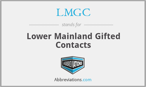 LMGC - Lower Mainland Gifted Contacts