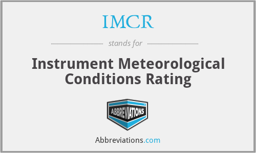 IMCR - Instrument Meteorological Conditions Rating