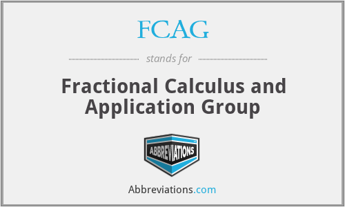 FCAG - Fractional Calculus and Application Group