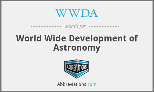 WWDA - World Wide Development of Astronomy