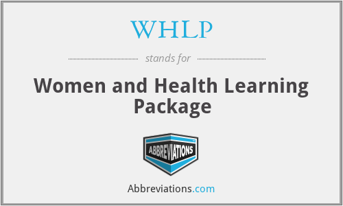 WHLP - Women and Health Learning Package