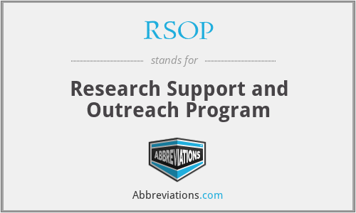 RSOP - Research Support and Outreach Program