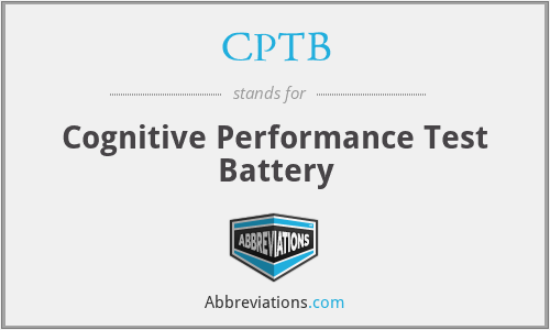 CPTB - Cognitive Performance Test Battery