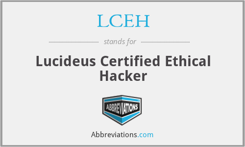 LCEH - Lucideus Certified Ethical Hacker