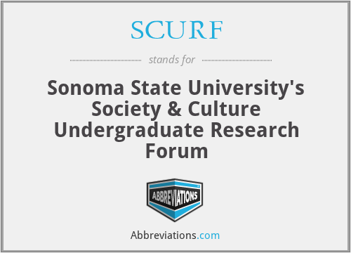 SCURF - Sonoma State University's Society & Culture Undergraduate Research Forum