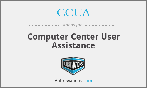 CCUA - Computer Center User Assistance
