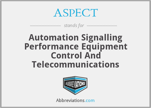 ASPECT - Automation Signalling Performance Equipment Control And Telecommunications