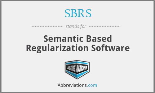 SBRS - Semantic Based Regularization Software