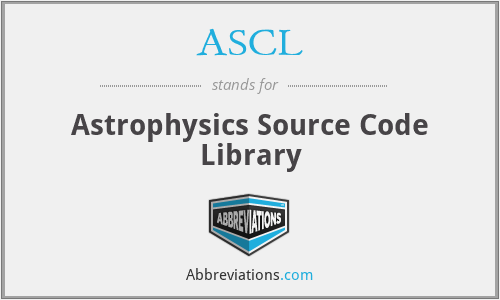 ASCL - Astrophysics Source Code Library