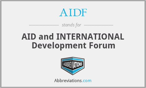 AIDF - AID and INTERNATIONAL Development Forum