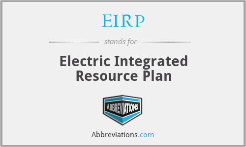 EIRP - Electric Integrated Resource Plan