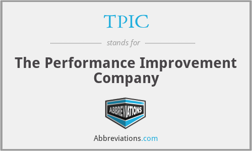 TPIC - The Performance Improvement Company