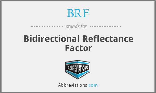 BRF - Bidirectional Reflectance Factor