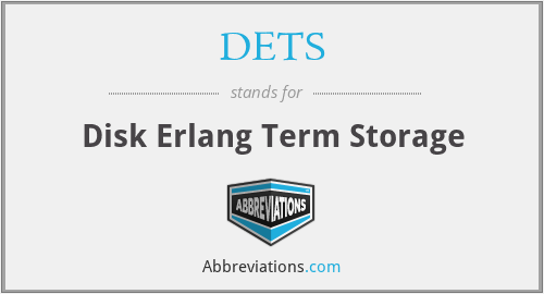 DETS - Disk Erlang Term Storage