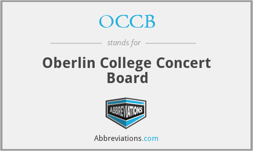 OCCB - Oberlin College Concert Board