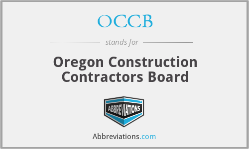OCCB - Oregon Construction Contractors Board