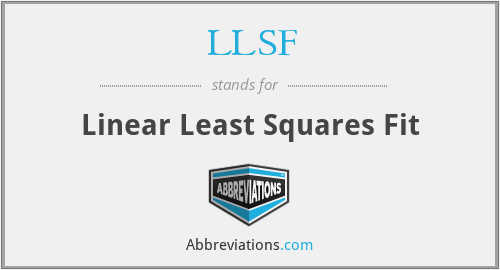 LLSF - Linear Least Squares Fit