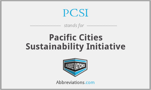 PCSI - Pacific Cities Sustainability Initiative
