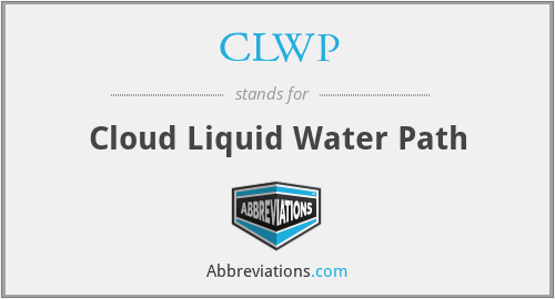 CLWP - Cloud Liquid Water Path