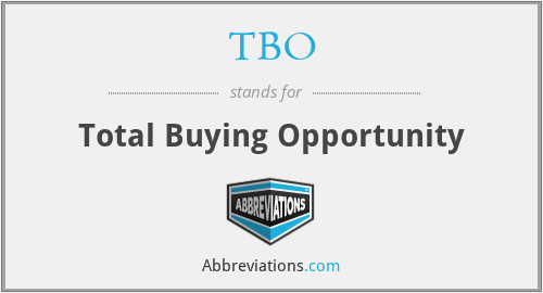 TBO - Total Buying Opportunity