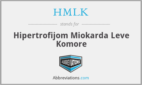 HMLK - Hipertrofijom Miokarda Leve Komore