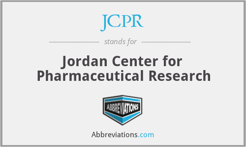 JCPR - Jordan Center for Pharmaceutical Research