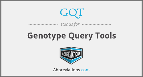 GQT - Genotype Query Tools